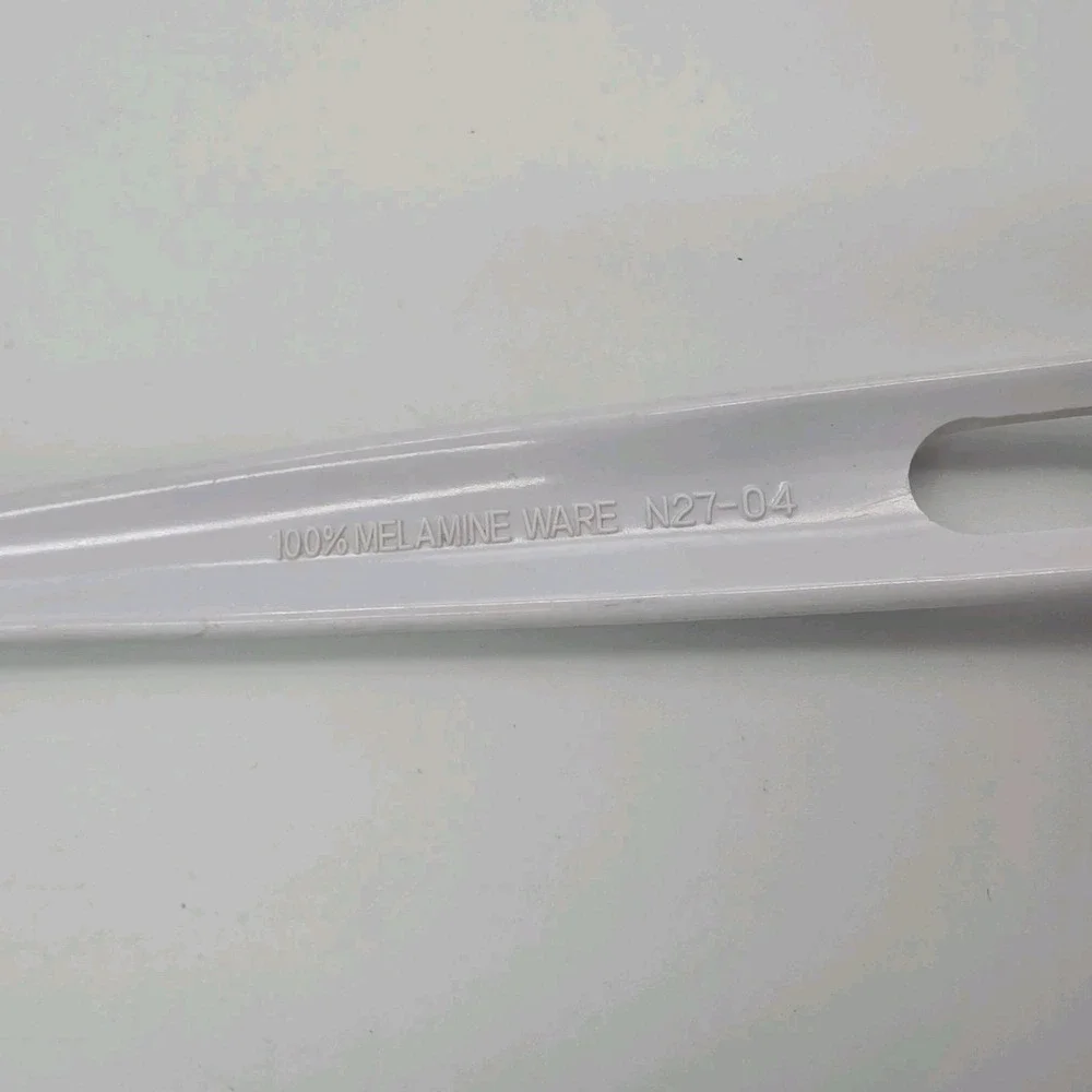 Vintage White Melamine‎ Slotted Spatula Turner N27-04 11.5